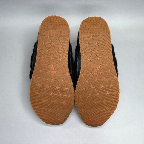 Teva ReEMBER Shoes Women's Size 7 Black Fleece Slip On Athletic Slippers - Picture 10 of 12